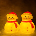 2 PCS New Christmas Night Light Hat Snowman Luminous
