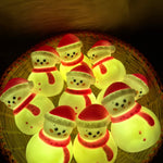 2 PCS New Christmas Night Light Hat Snowman Luminous