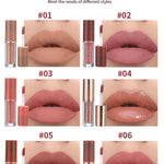 ErshiQi 12 color book lip gloss set Matte Pearlescent non-stick Cup lip glaze lipstick